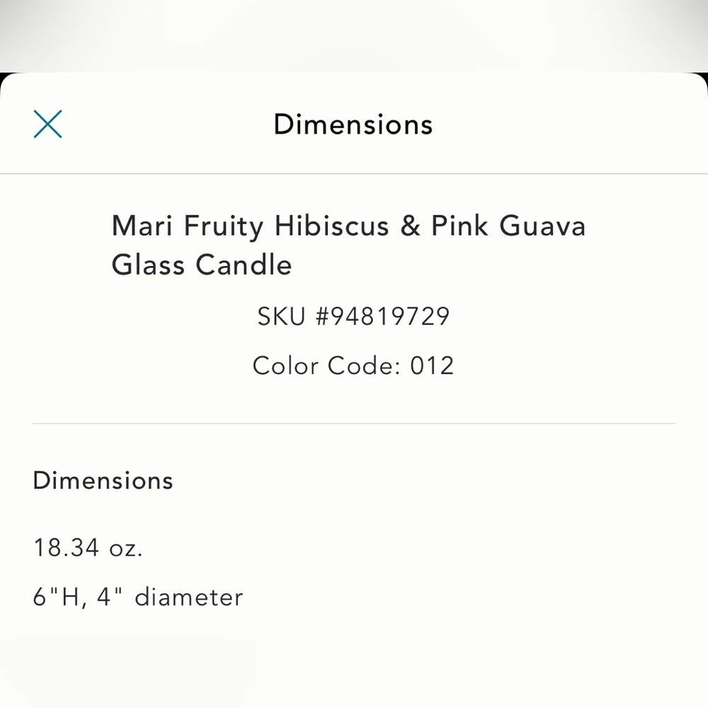 Anthropologie Mari Fruity Hibiscus & Pink Guava Glass Candle NEW - Picture 6 of 6